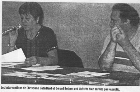 Christiane Bataillard et Gérard Boinon